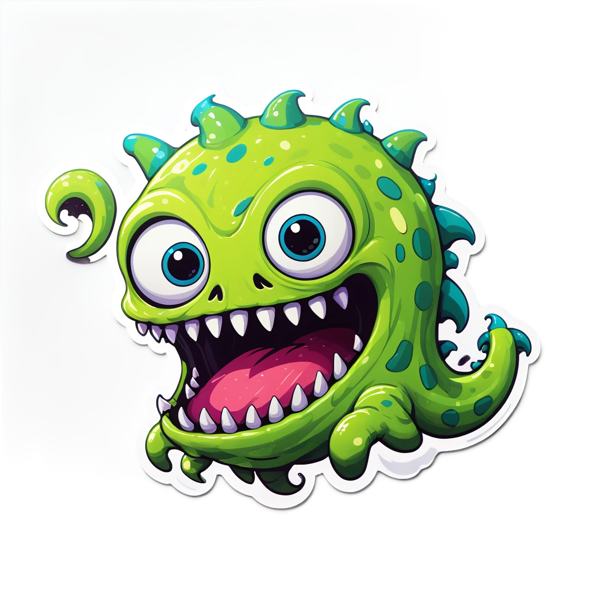 Monster with slimy skin, monster sticker