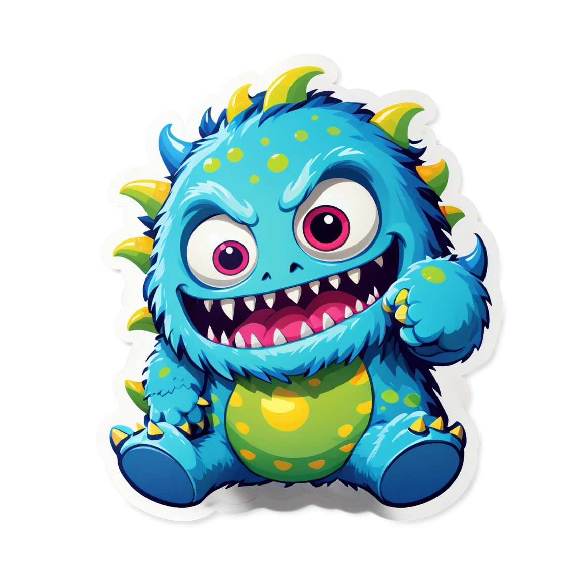 Monster with scales, monster sticker