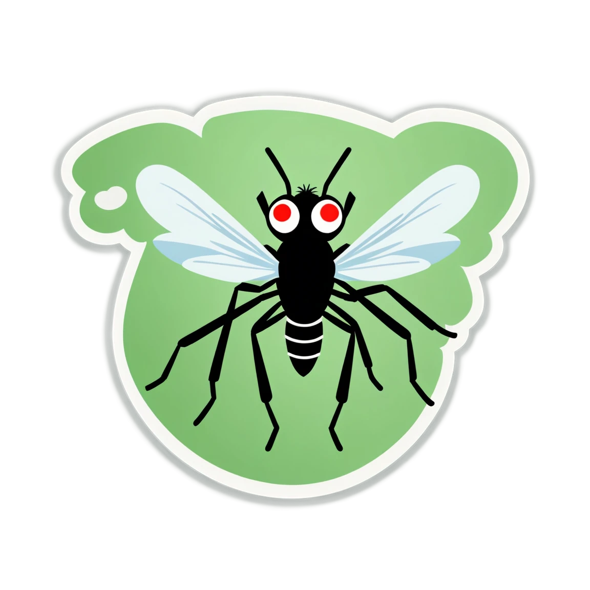 Cartoon mosquito sticker