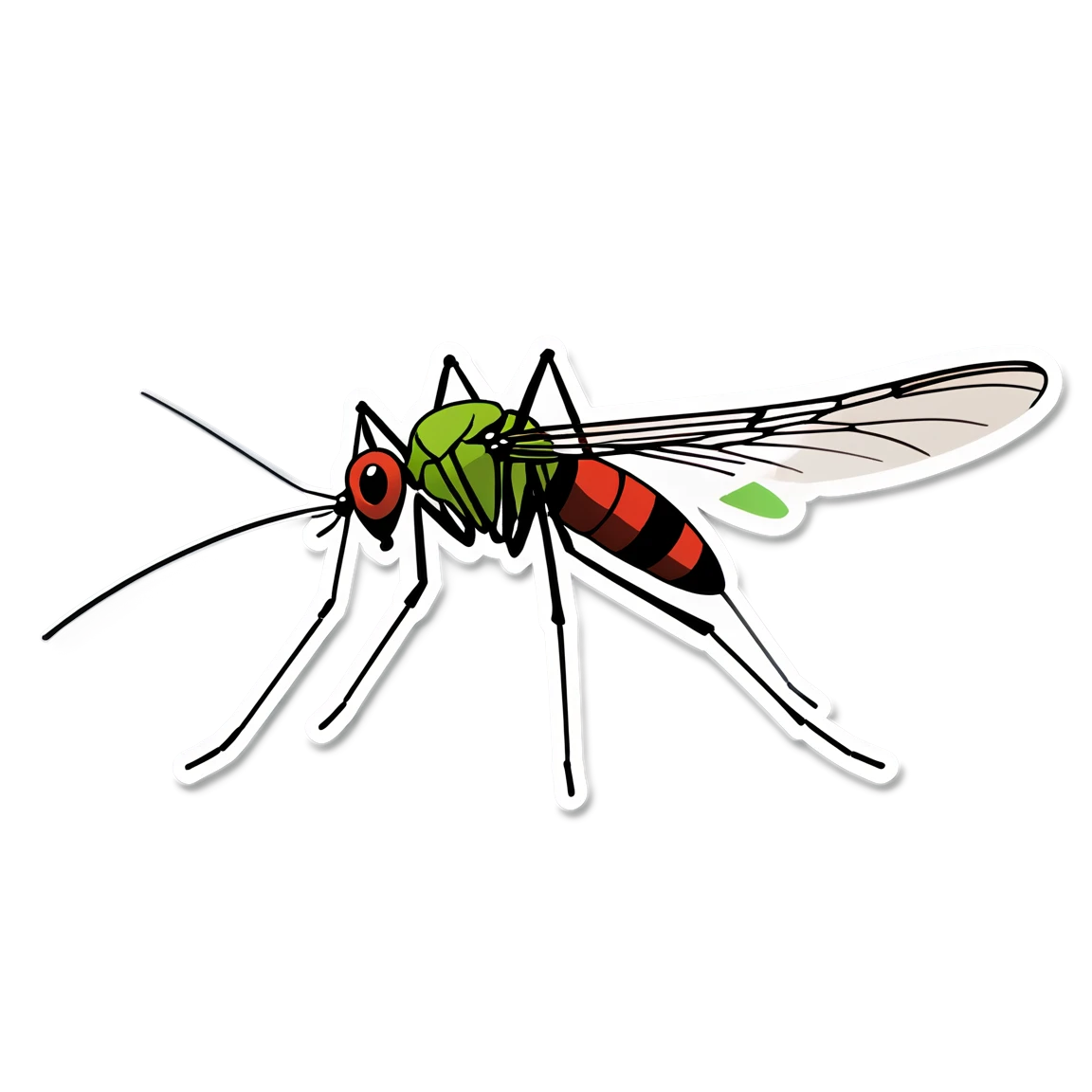 Realistic mosquito sticker