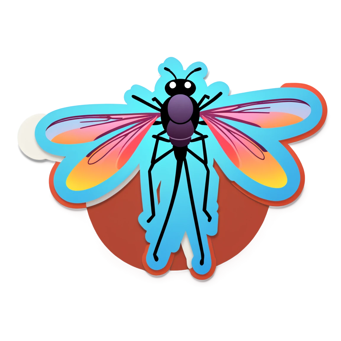 Colorful mosquito sticker