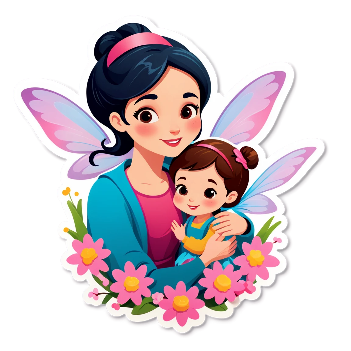 Mother's Day fairy-tale theme, Mother's Day sticker