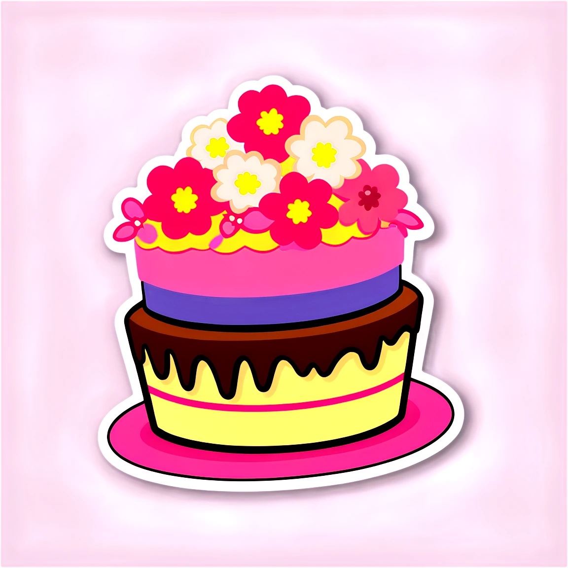 Mother's Day with cake, Mother's Day sticker