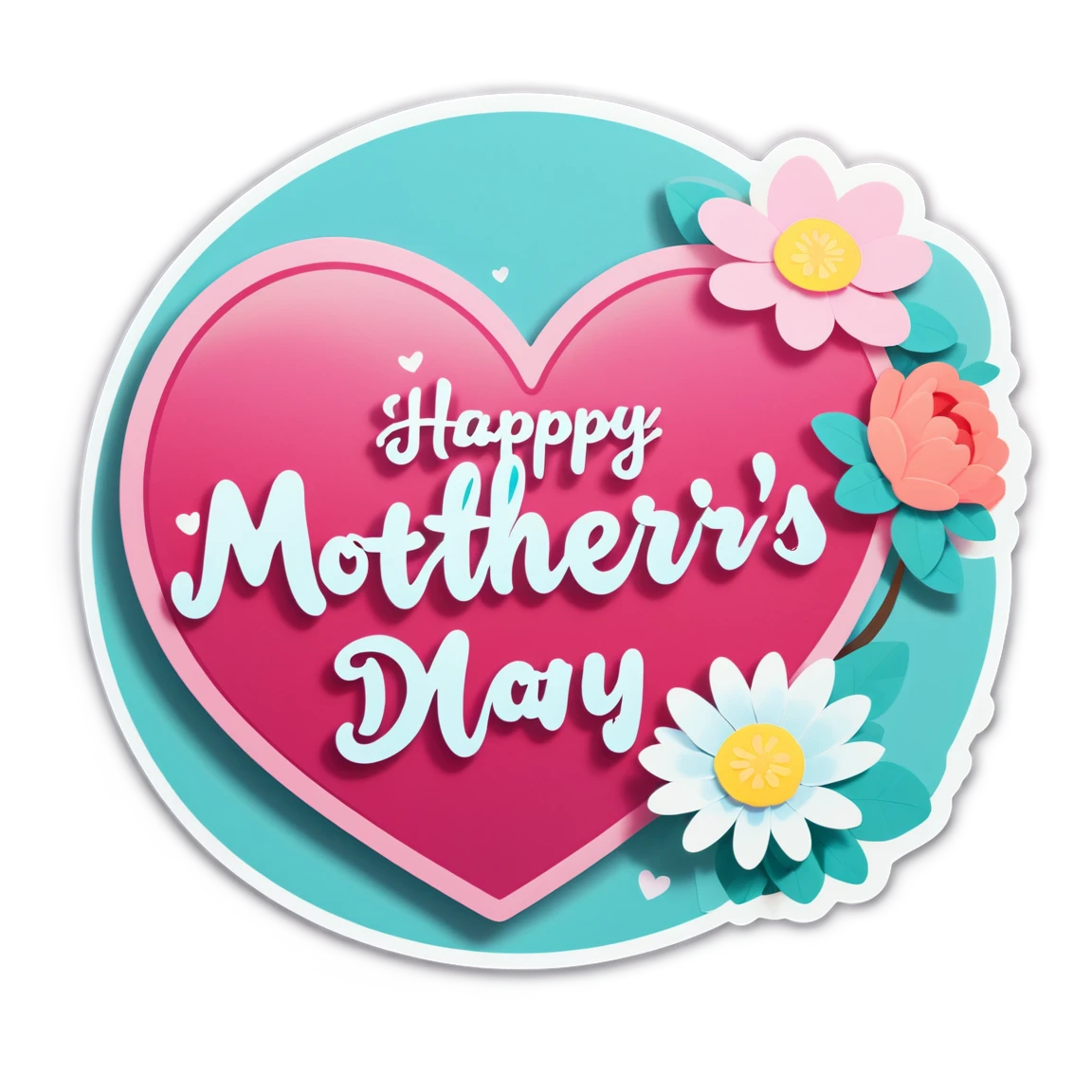 Mother's Day with love, Mother's Day sticker