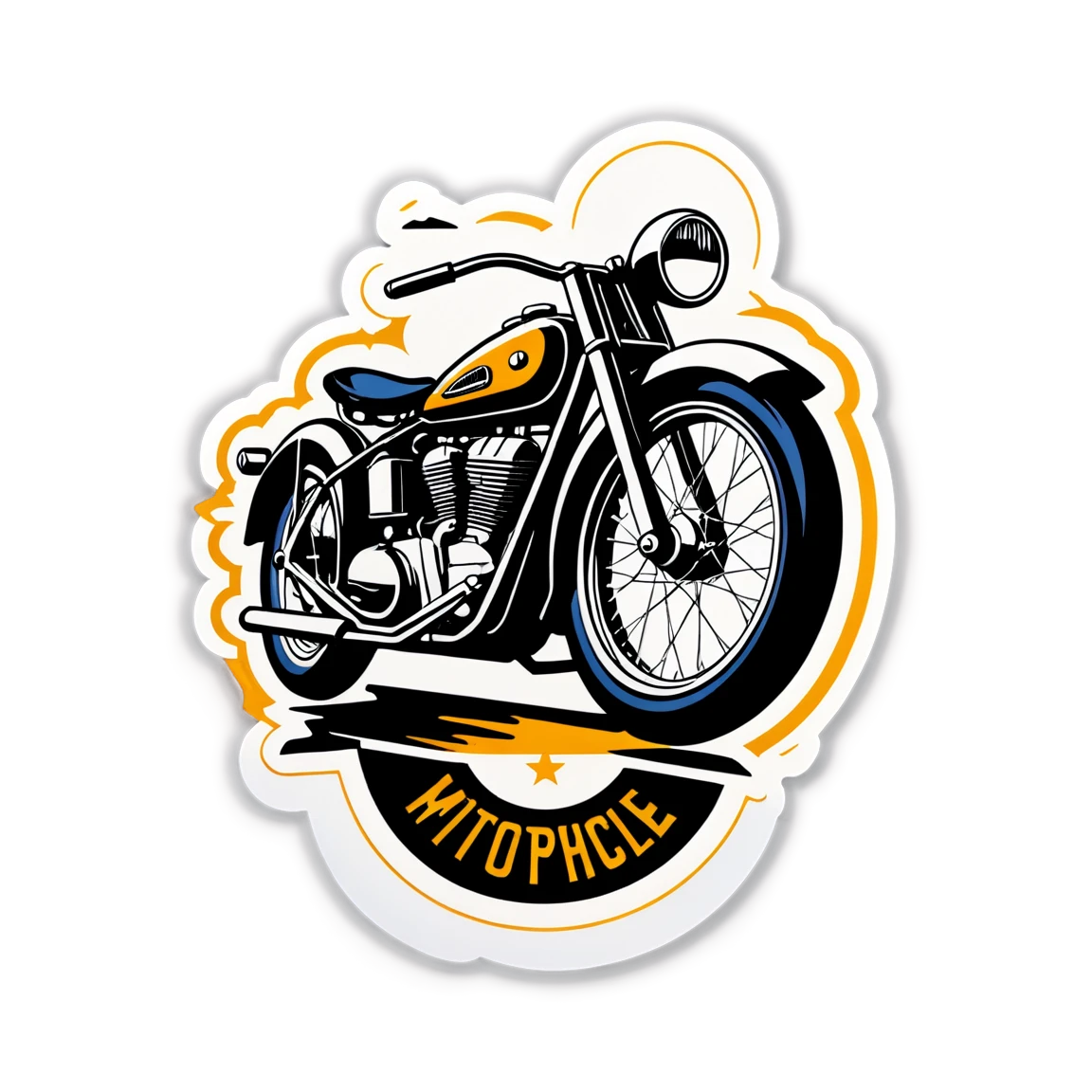 Vintage motorcycle sticker