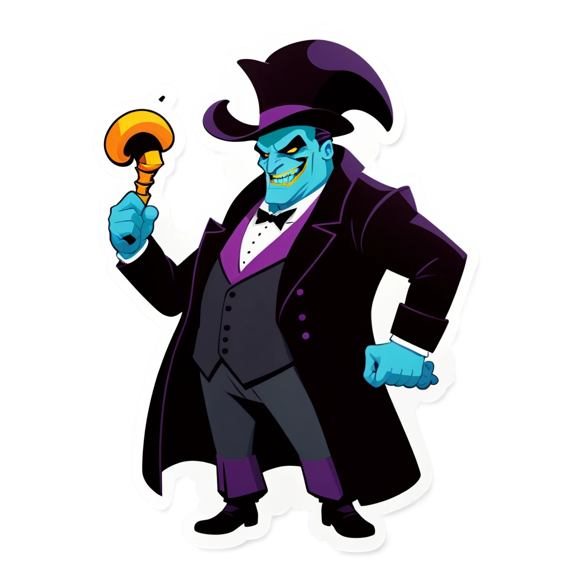 Villainous character, movie sticker