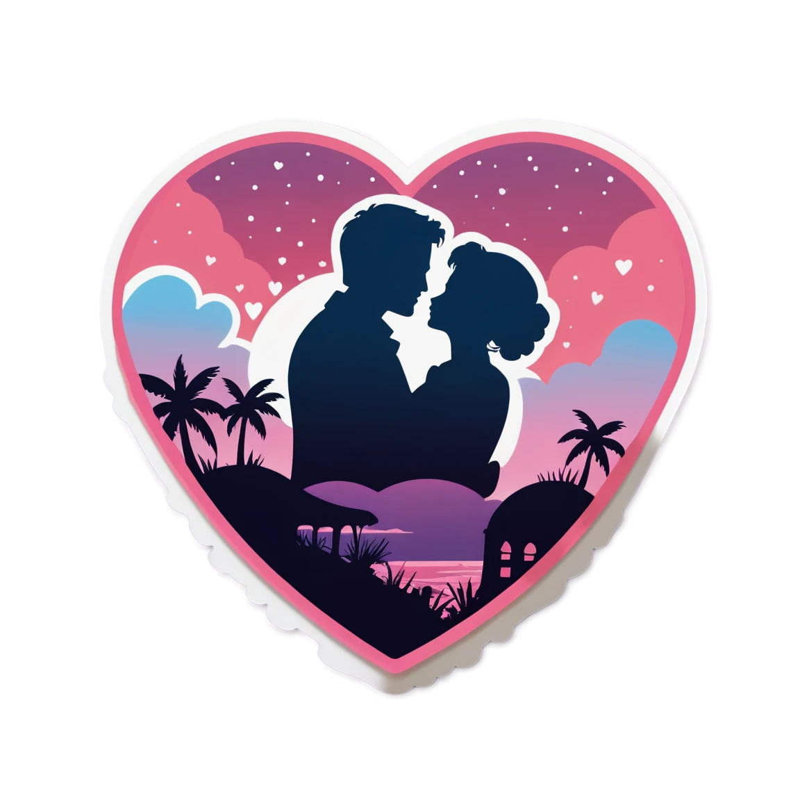 Romantic scene, movie sticker