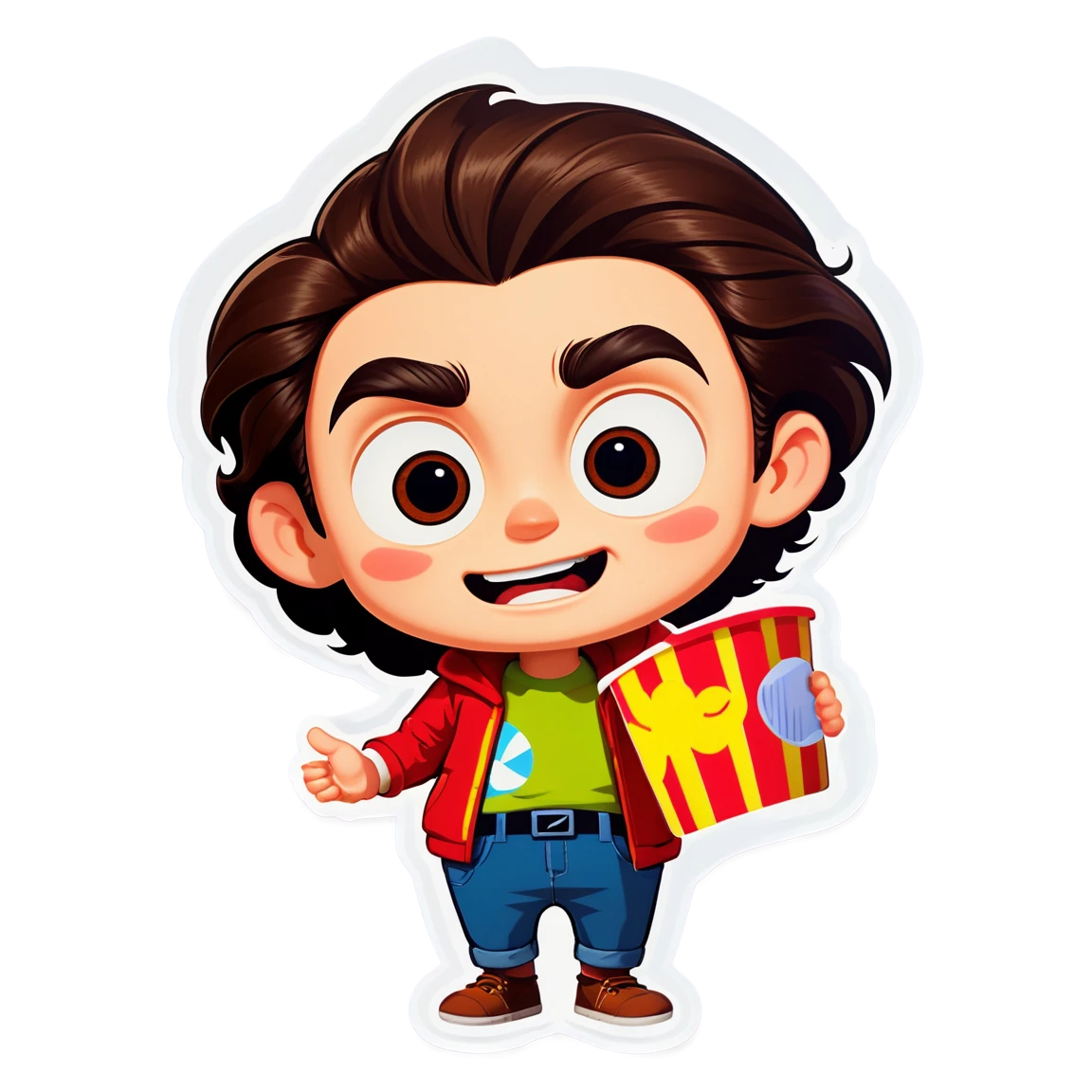 Animated character, movie sticker