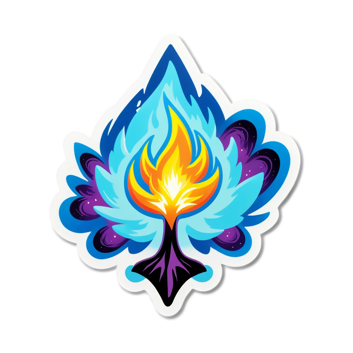 MTG with elemental energy, magical sticker, MTG sticker