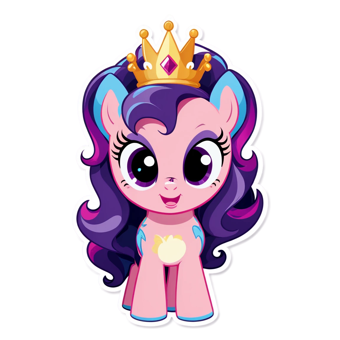 My Little Pony with crown, My Little Pony sticker