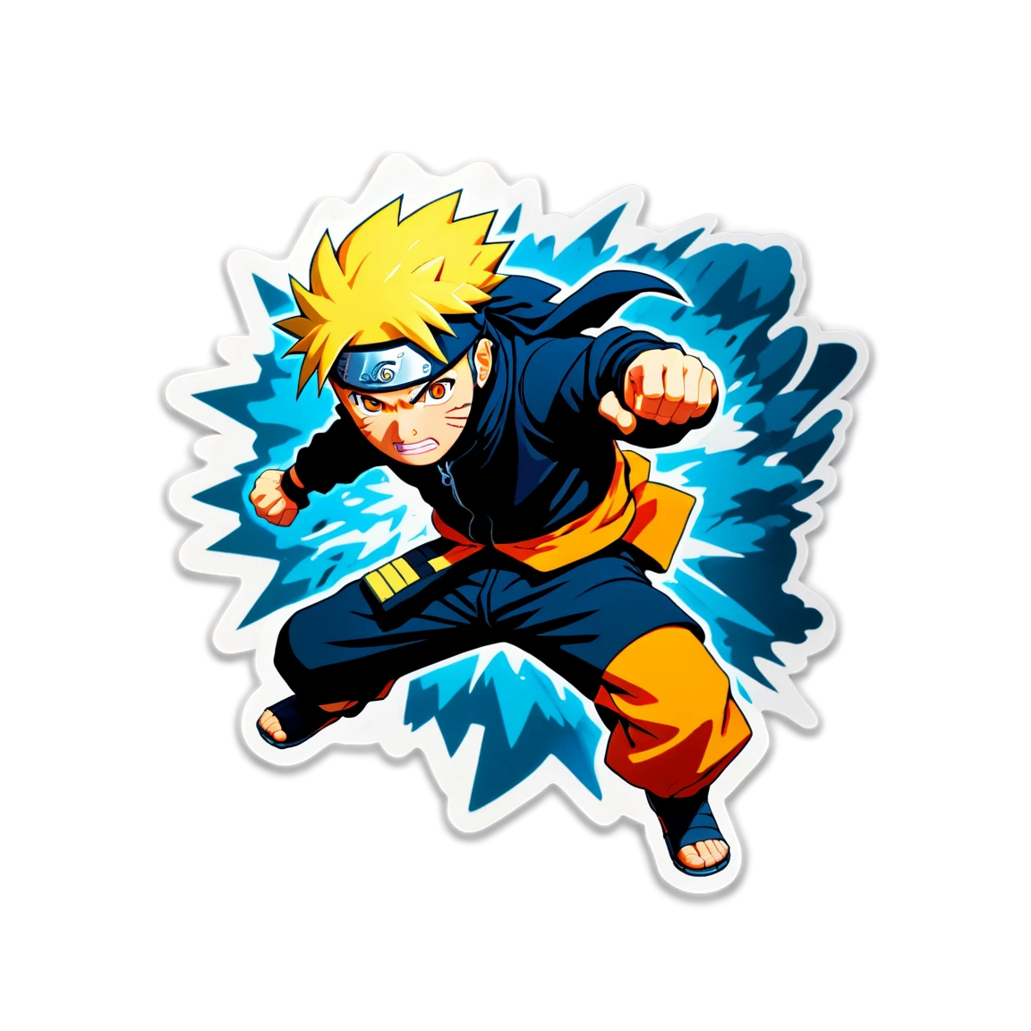 Naruto sticker in battle scene