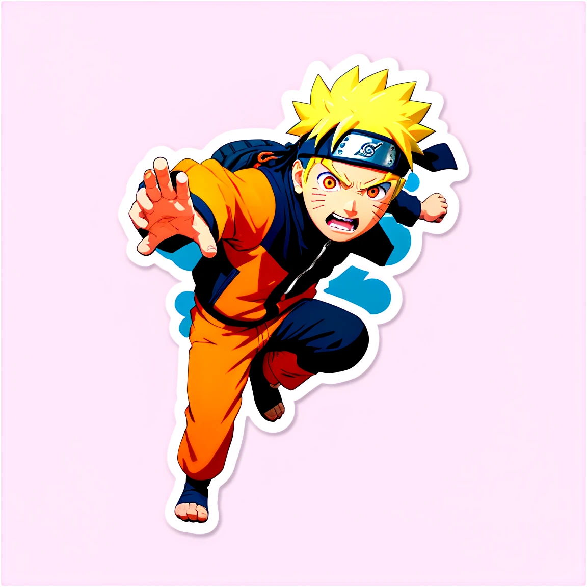 Naruto sticker in action pose