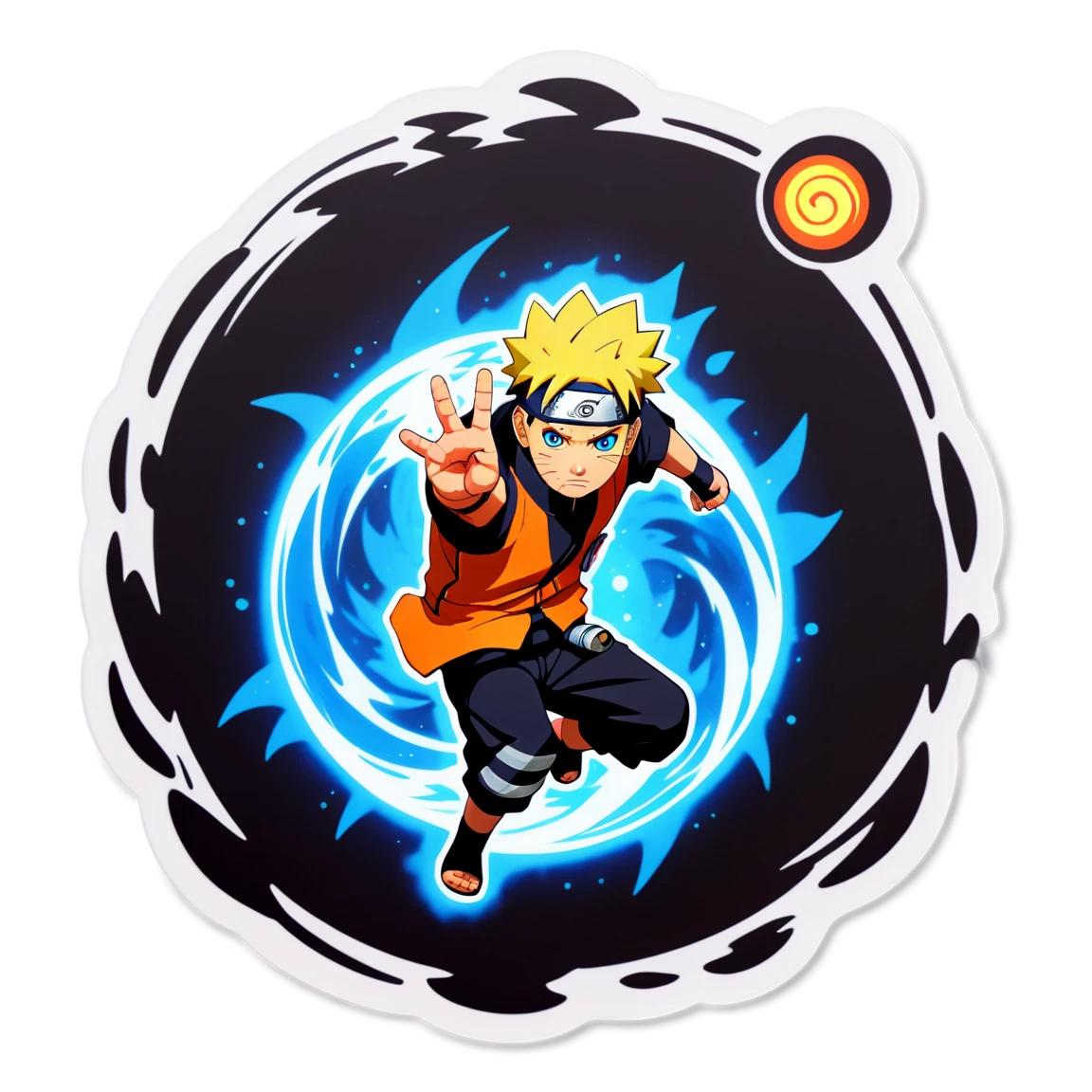 Naruto sticker with rasengan