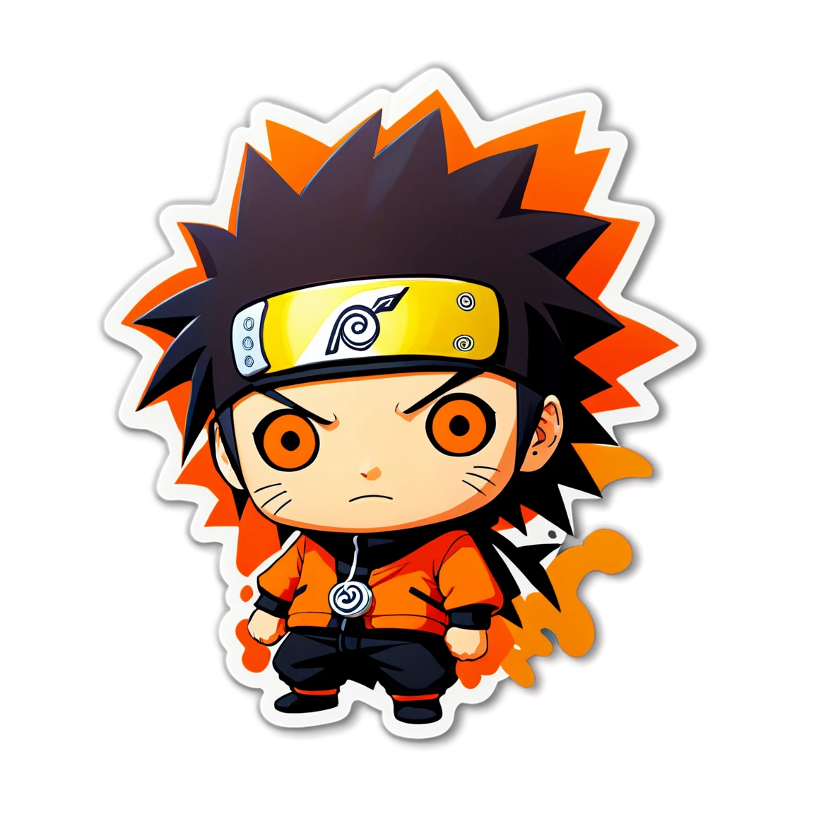 Naruto sticker in chibi style