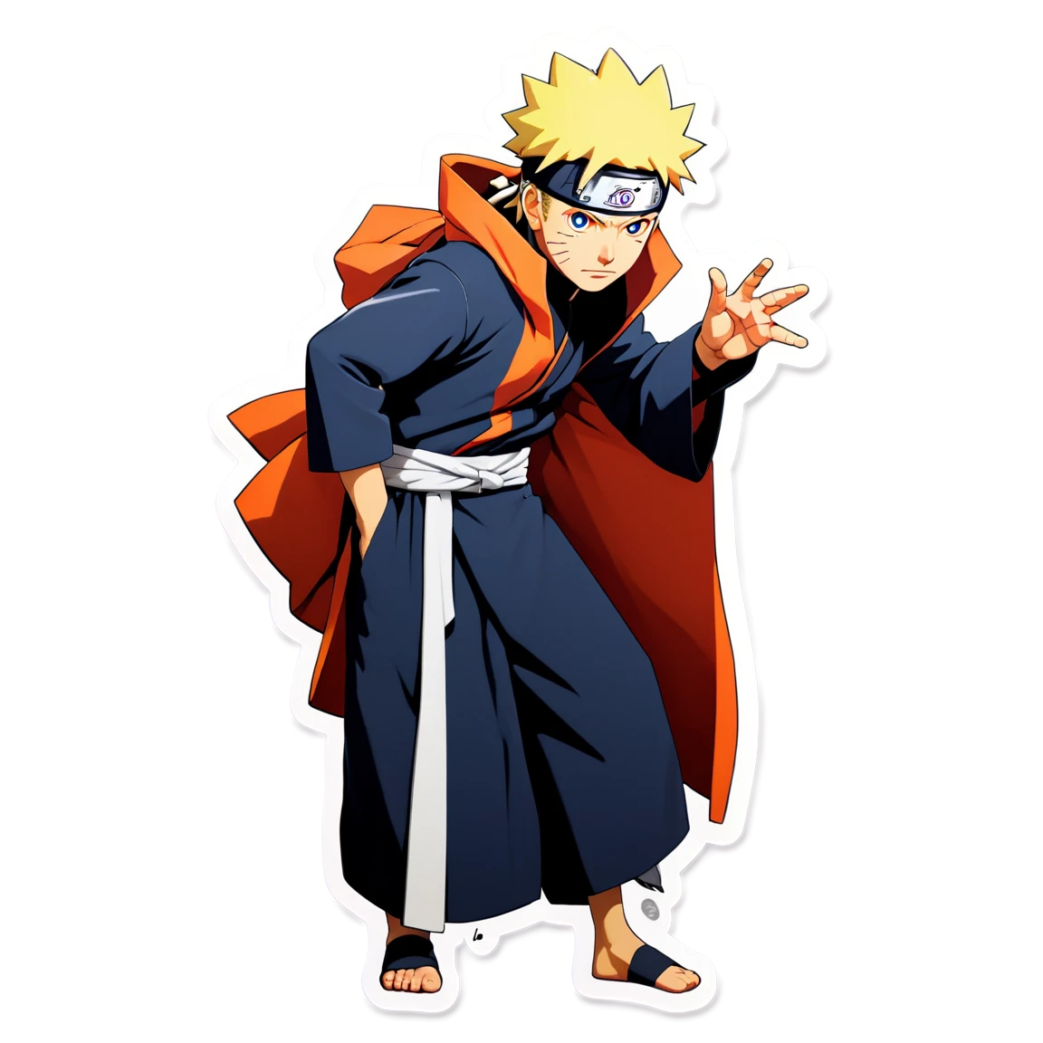 Naruto sticker in Hokage robe