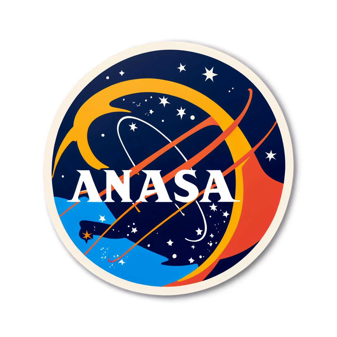 NASA mission patch, NASA sticker