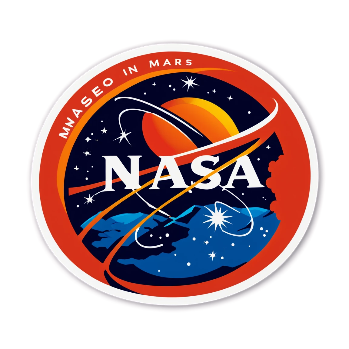 NASA on Mars, NASA sticker