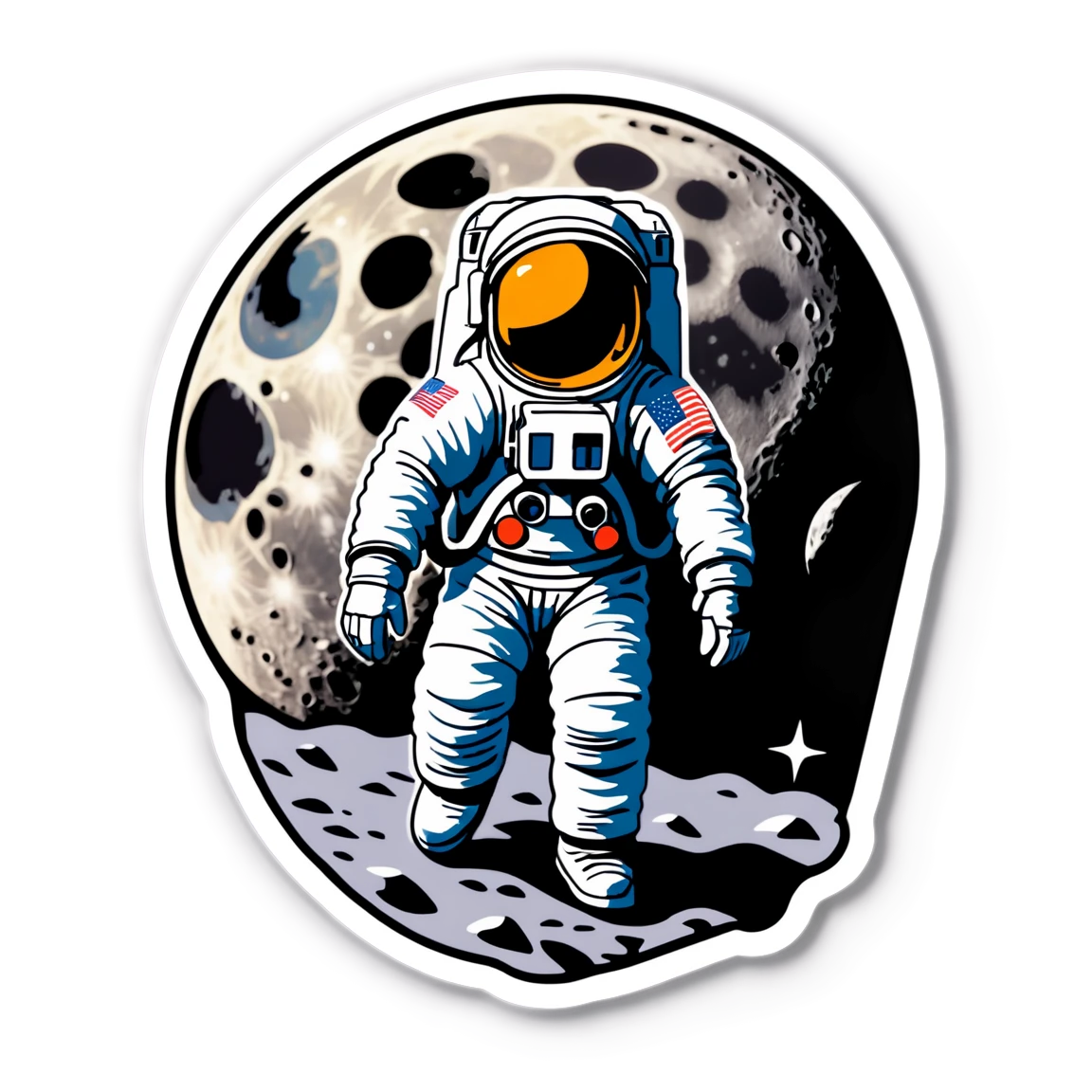 NASA moon landing, NASA sticker