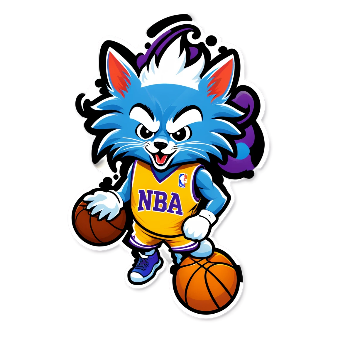 NBA team mascot, NBA sticker