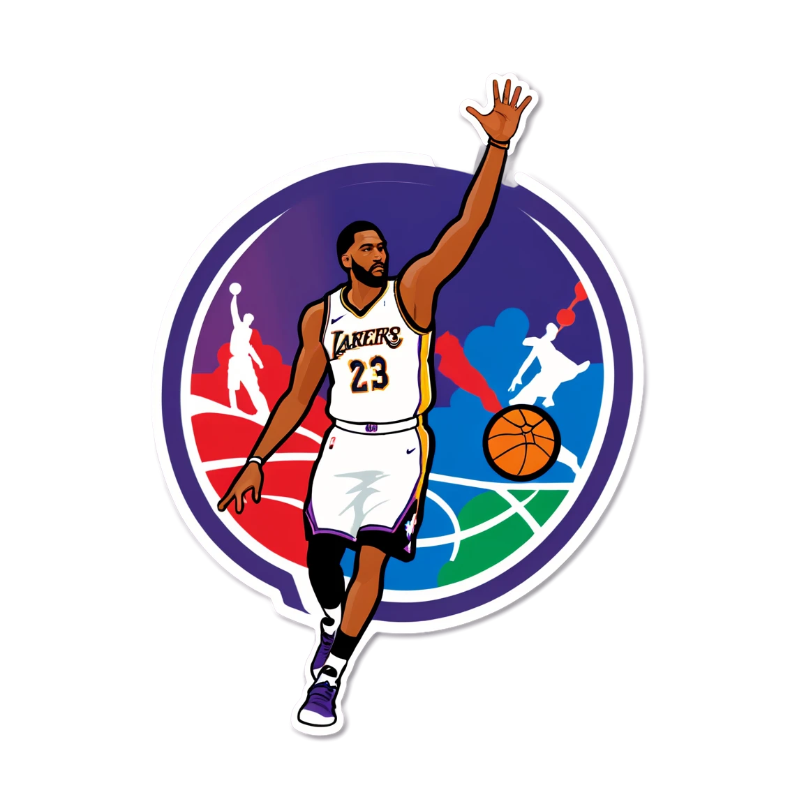 NBA game scene, NBA sticker