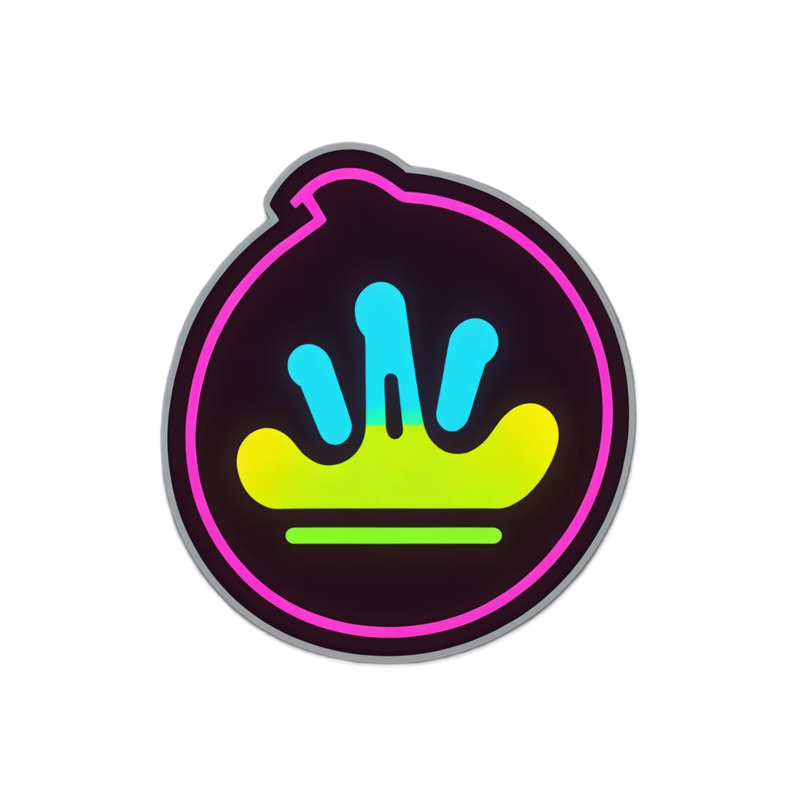 Graffiti sticker, neon sticker, neon colored sticker