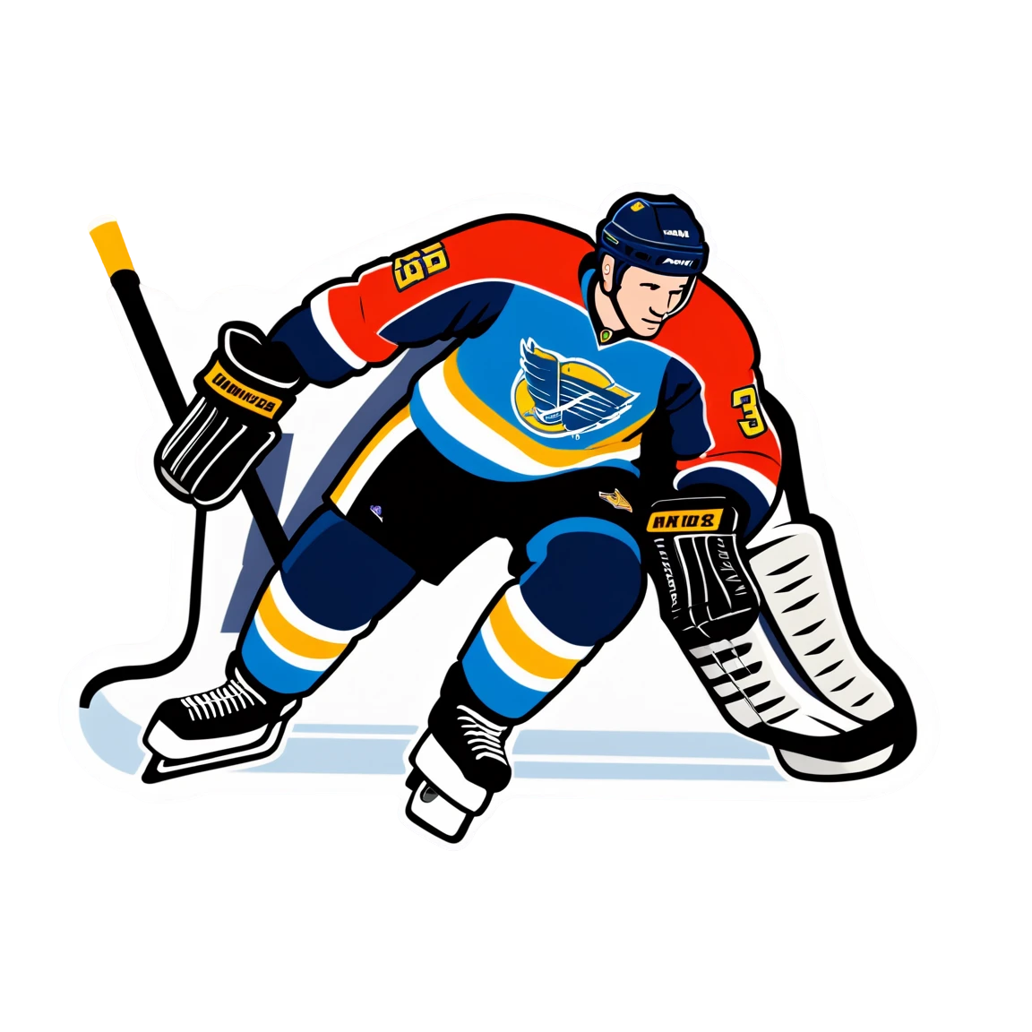 NHL with skates, hockey sticker, NHL sticker