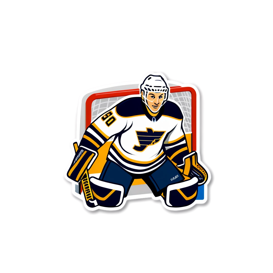 NHL scoring a goal, hockey sticker, NHL sticker