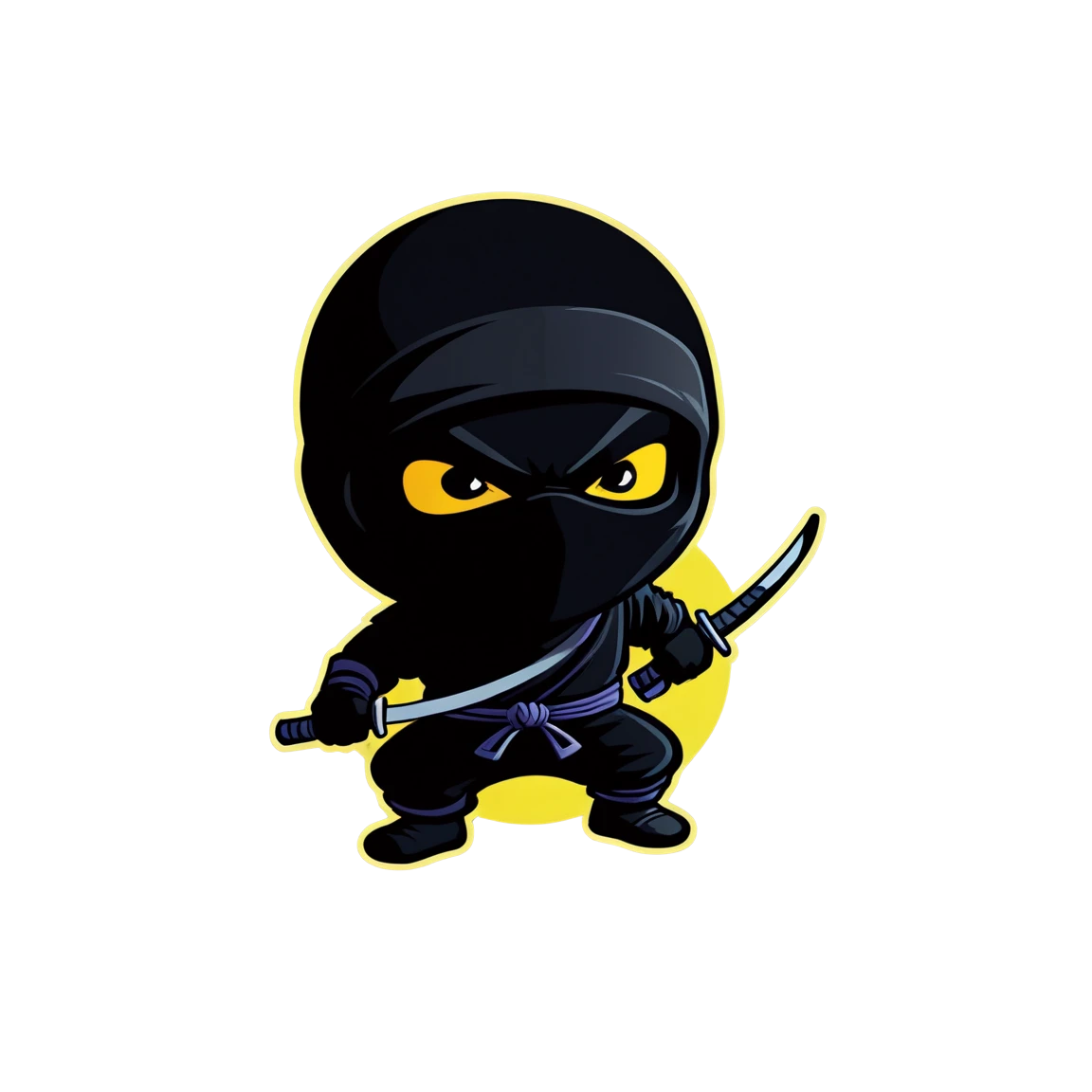 Ninja in shadows, ninja sticker