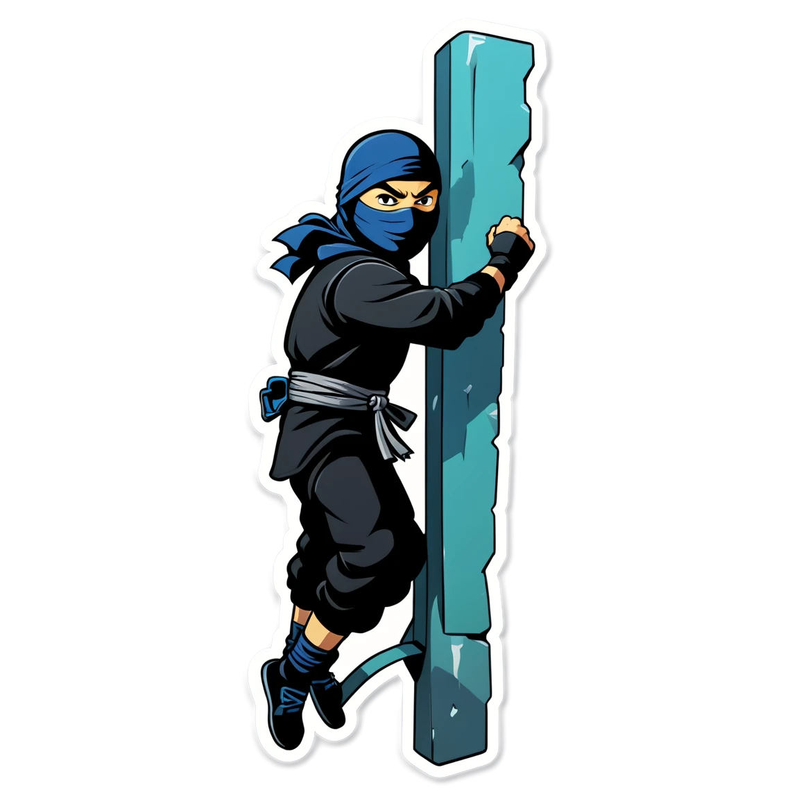 Ninja climbing wall, ninja sticker