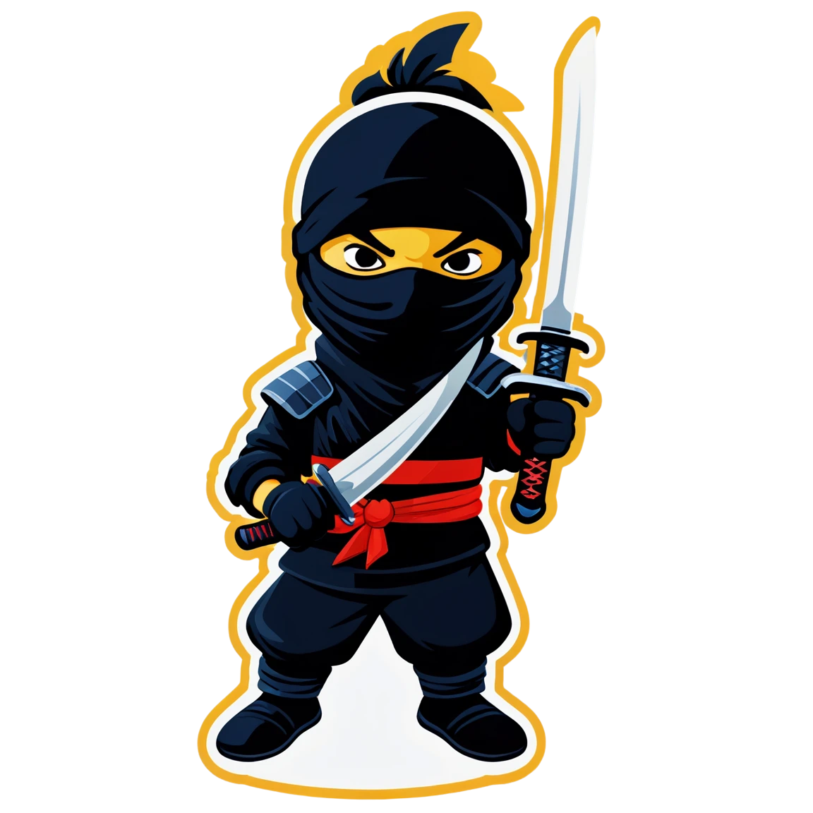 Ninja with dagger, ninja sticker