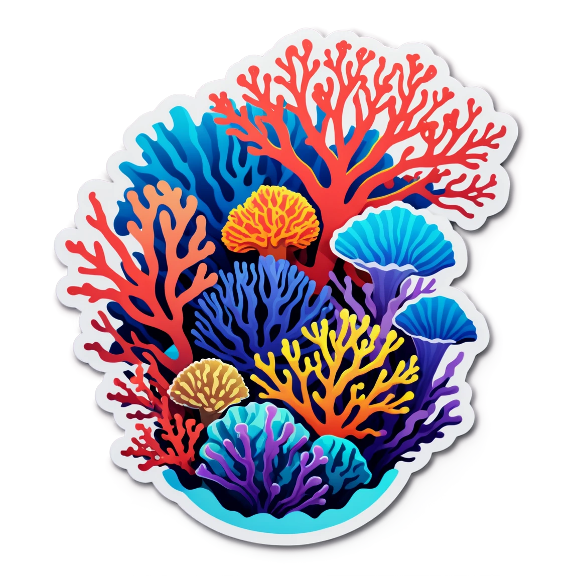 Ocean coral reef sticker