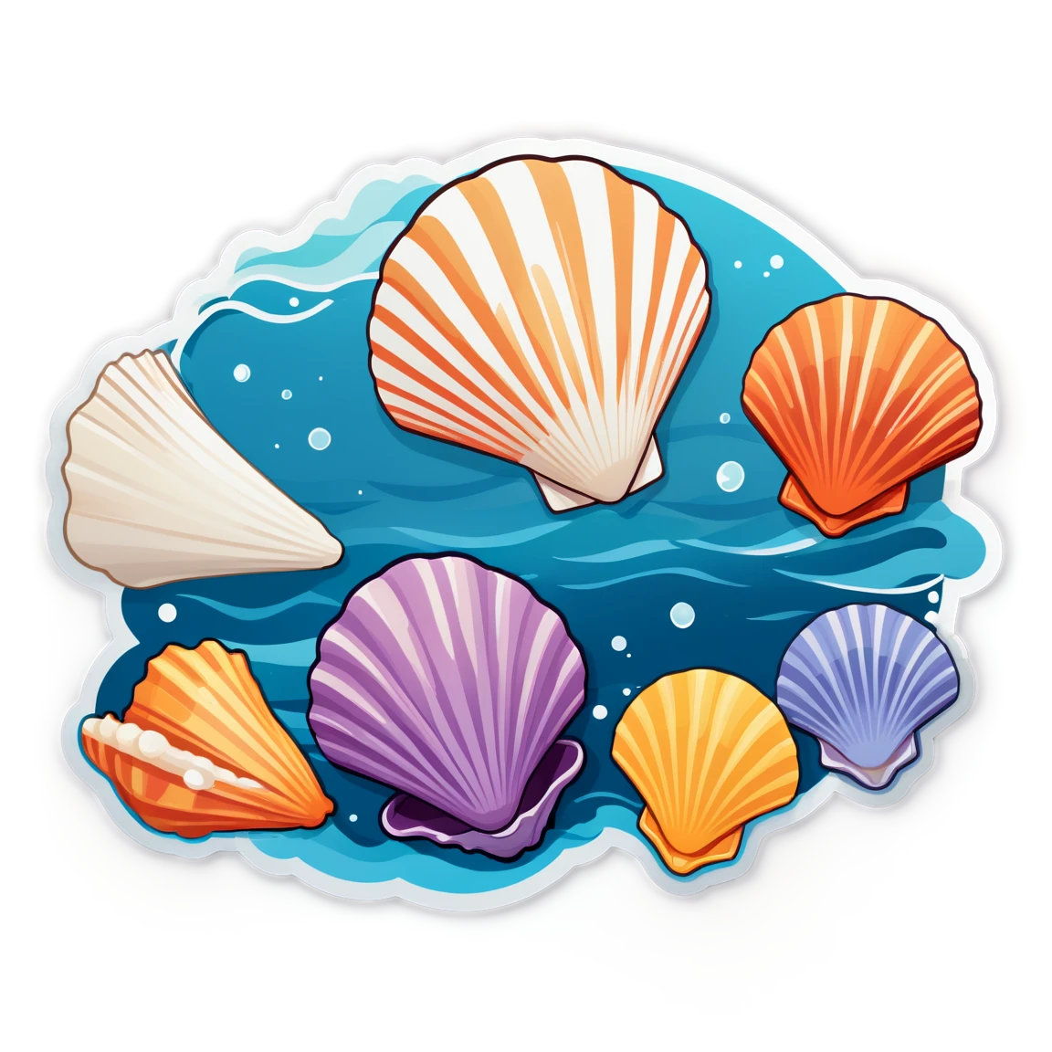 Ocean seashells sticker