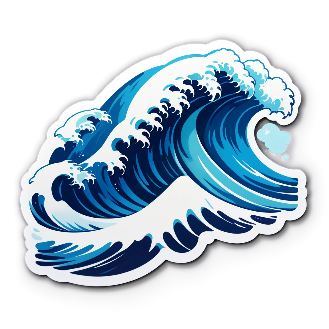 Ocean wave sticker