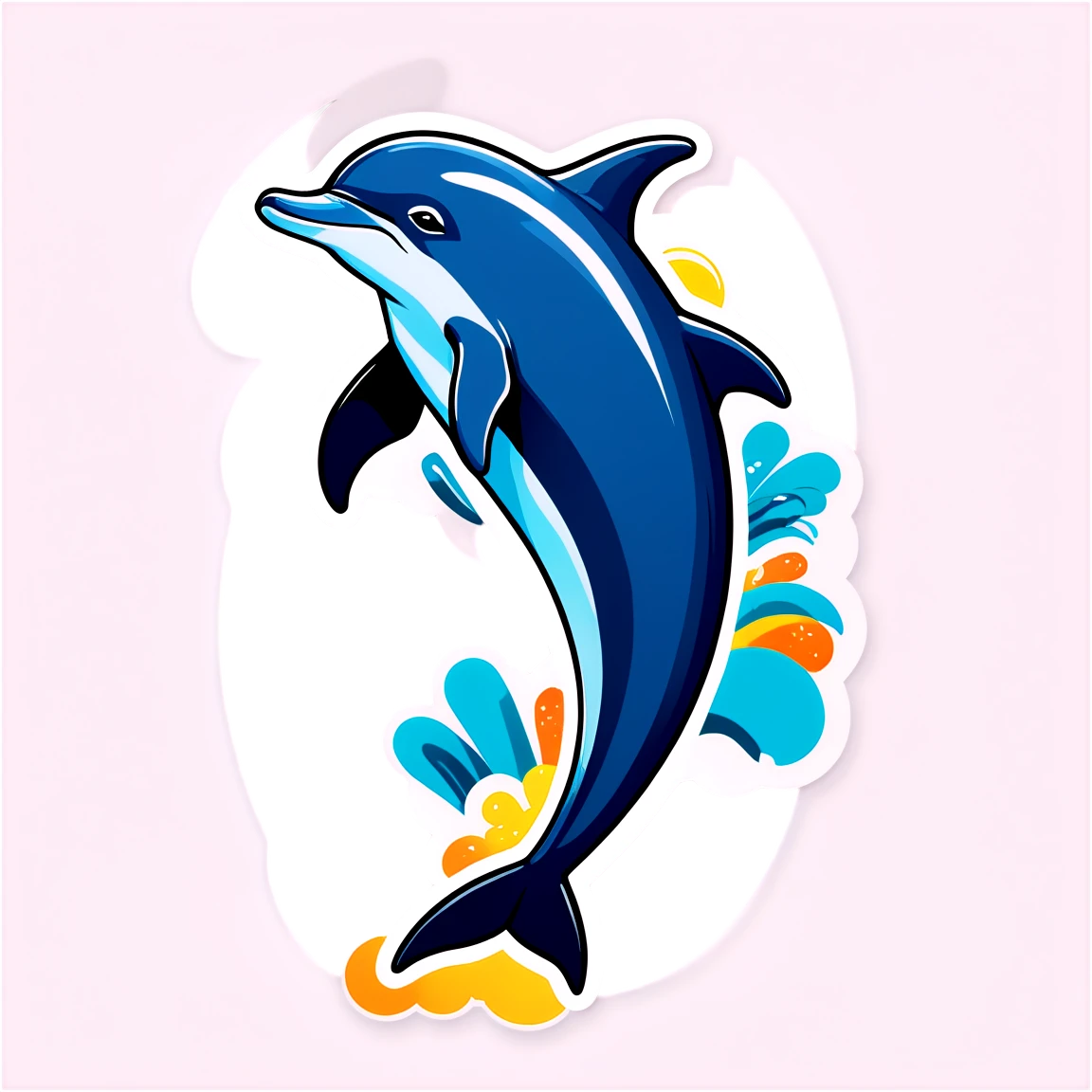 Ocean dolphin sticker