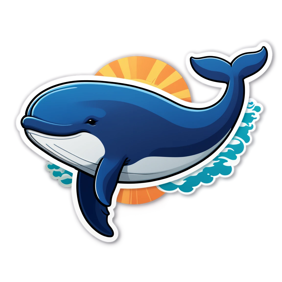 Ocean whale sticker