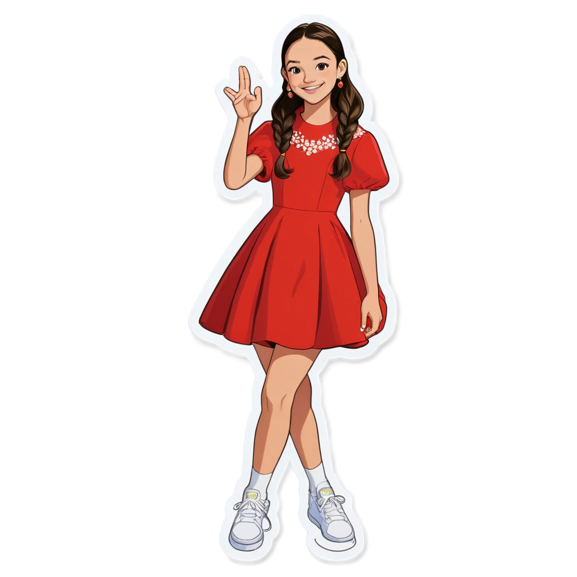 Olivia rodrigo dress, kid singer sticker, Olivia Rodrigo sticker