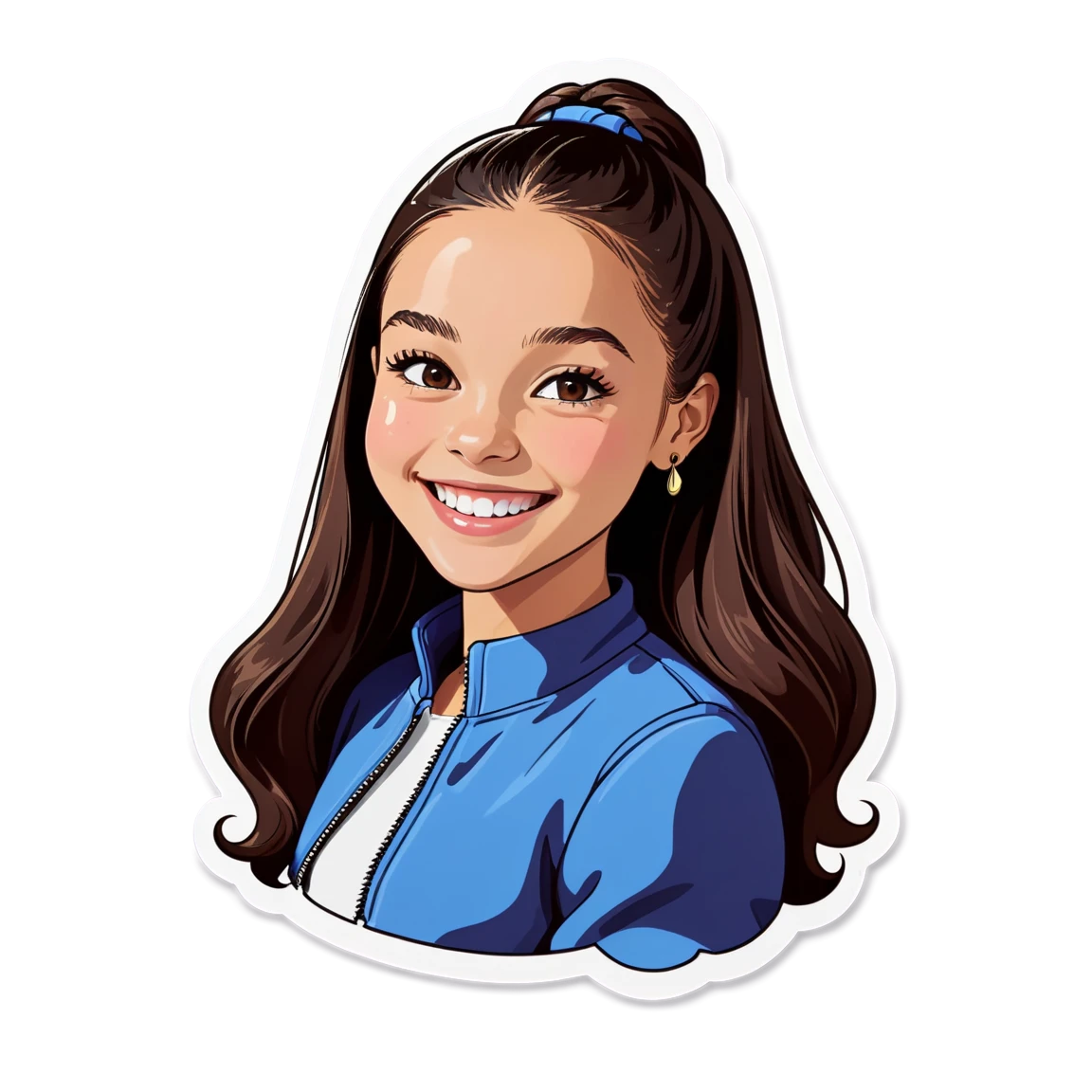 Smiling olivia rodrigo, kid singer sticker, Olivia Rodrigo sticker