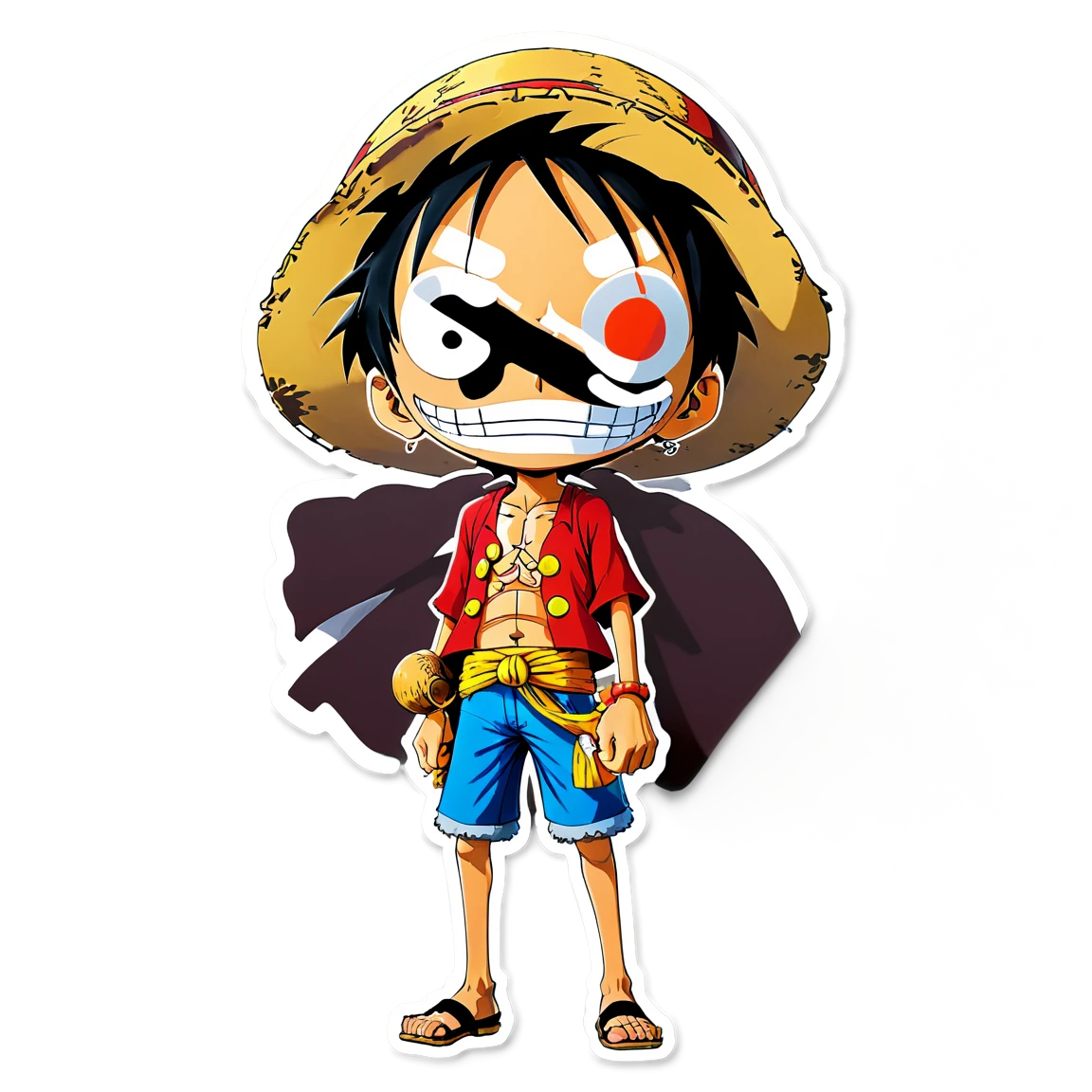 One piece sticker with Luffy