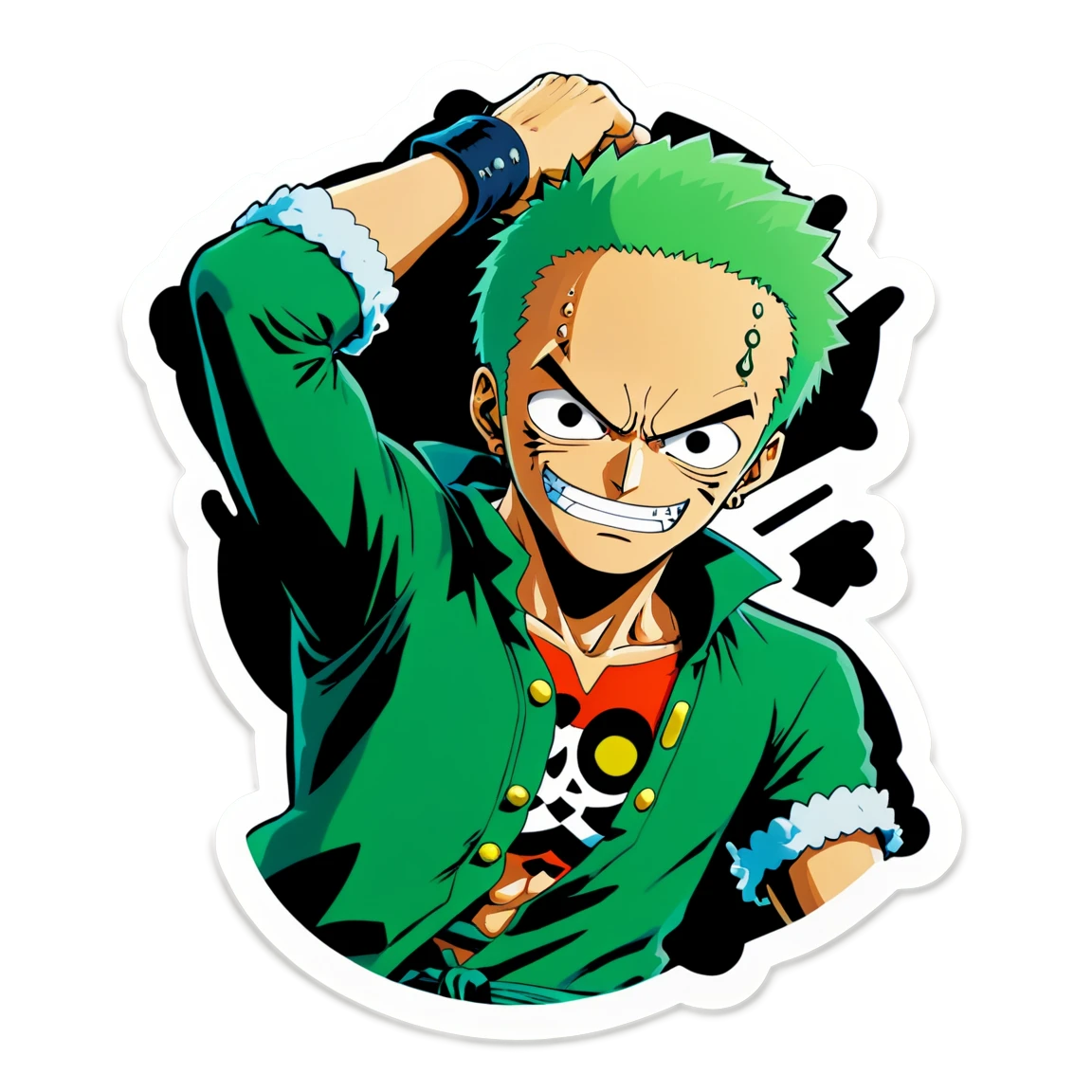 One piece sticker featuring Zoro