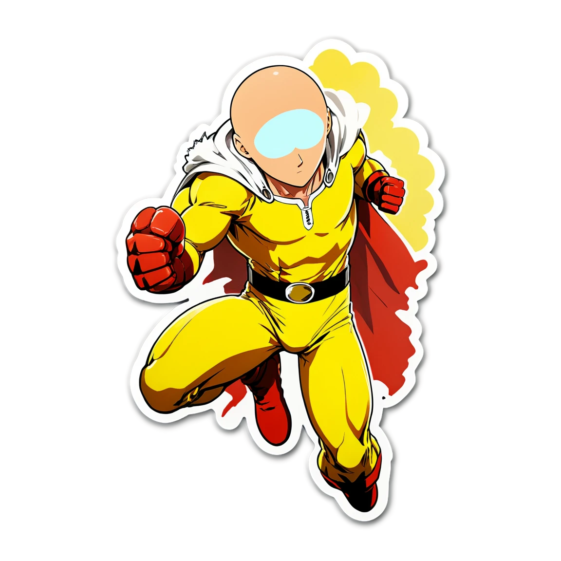 One Punch Man training, anime sticker, One Punch Man sticker