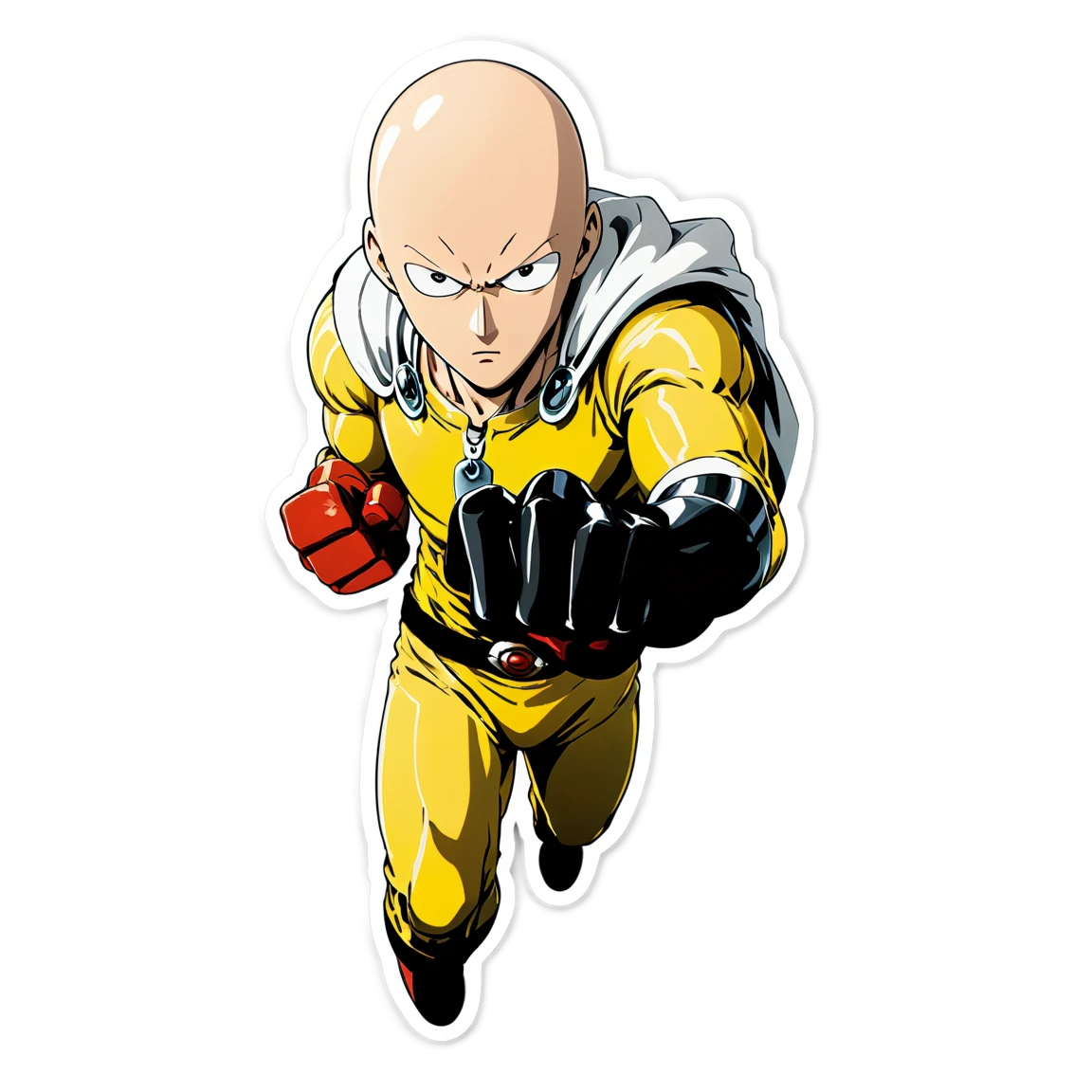 One Punch Man with Genos, anime sticker, One Punch Man sticker