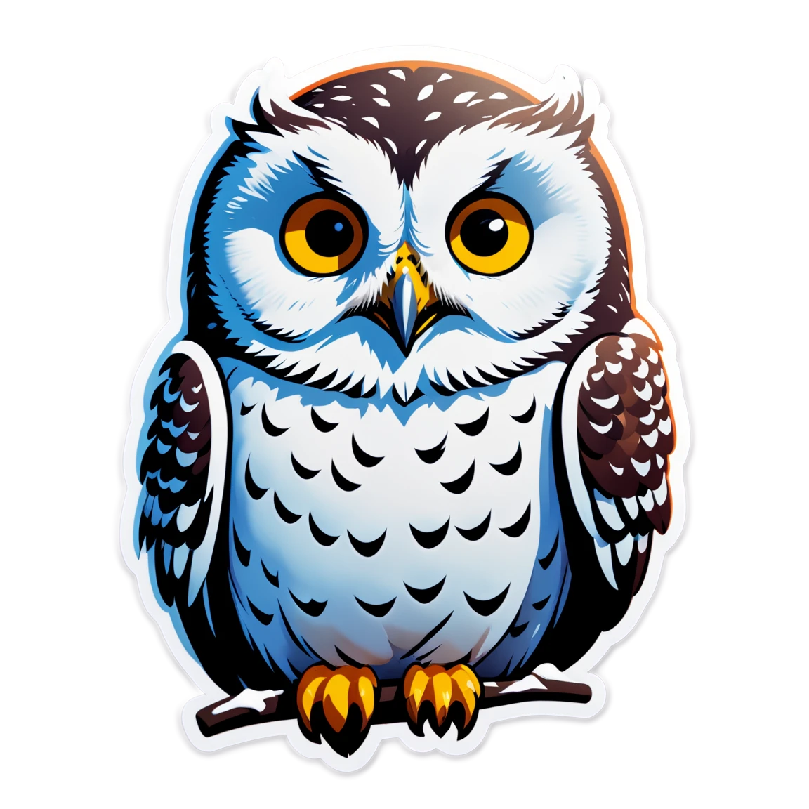 Snowy owl, owl sticker