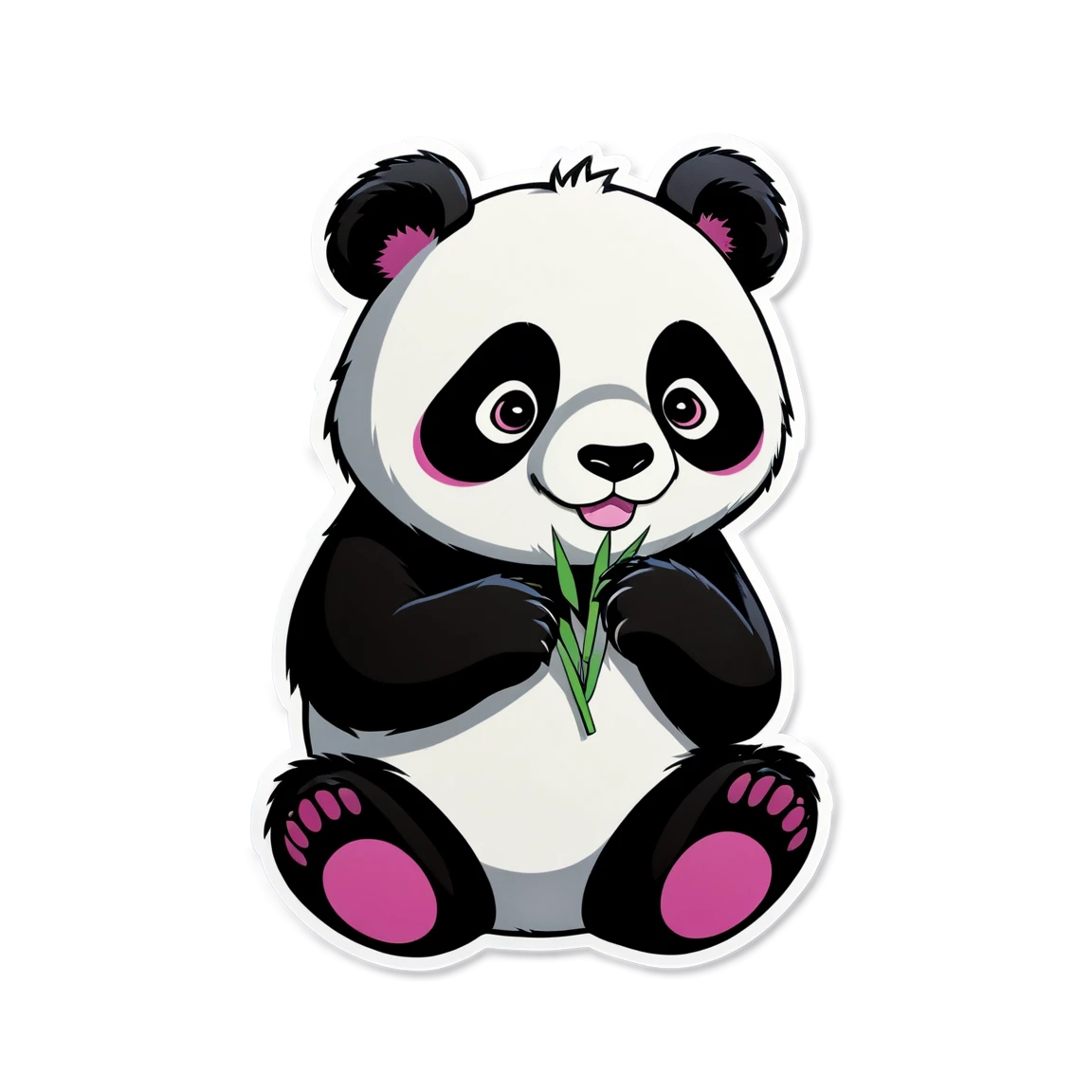 Panda sitting, panda sticker