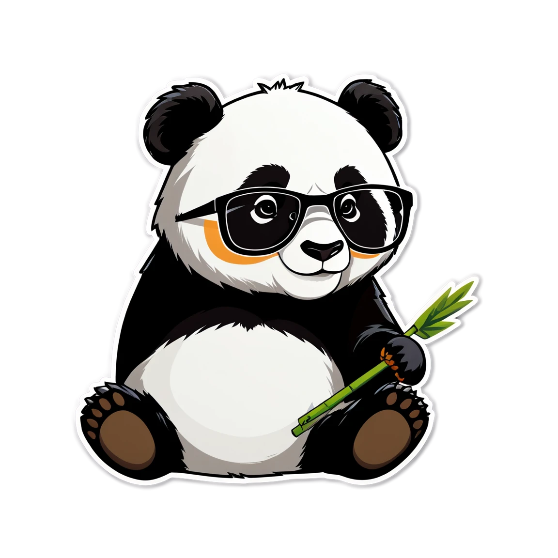 Panda with sunglasses, panda sticker