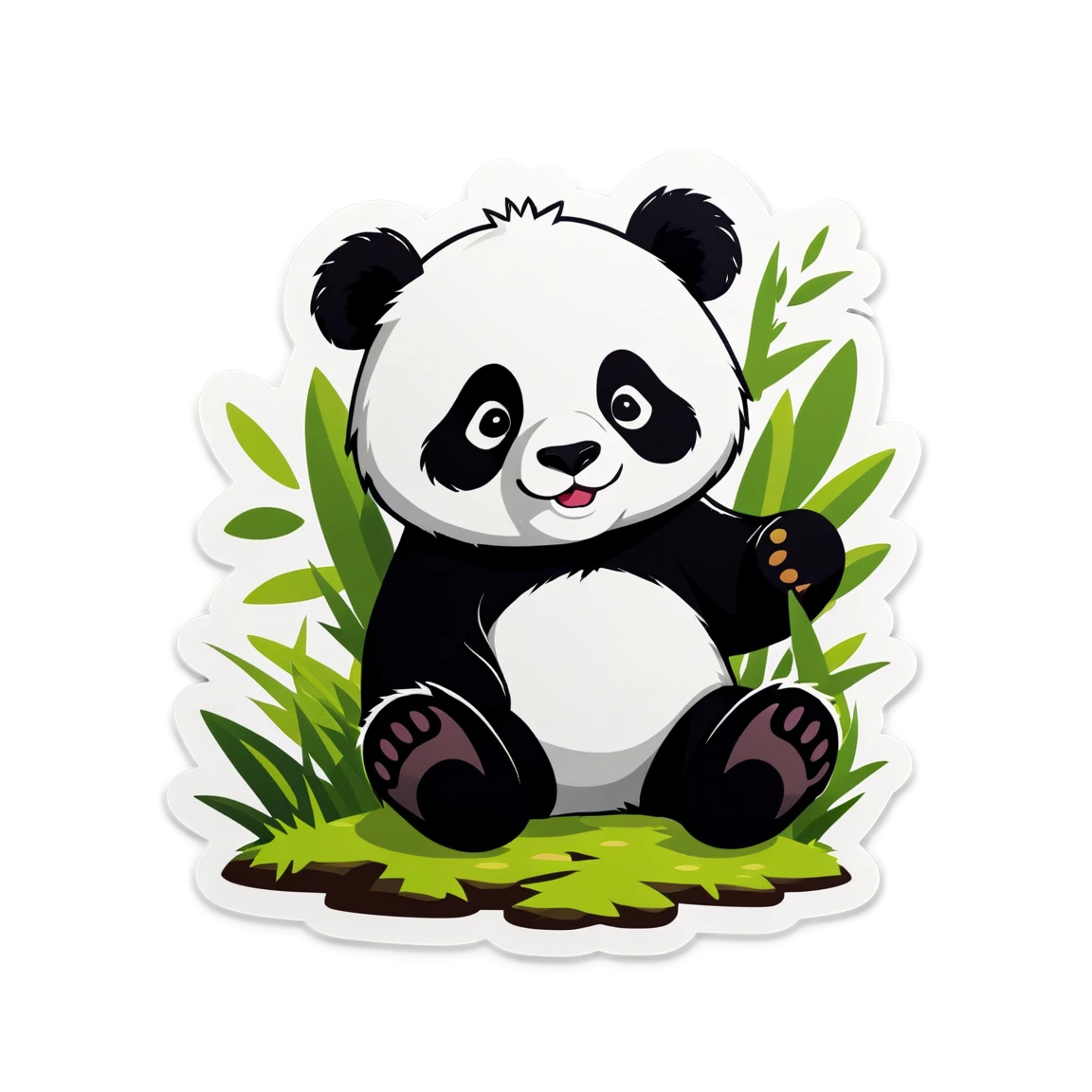 Panda in nature, panda sticker