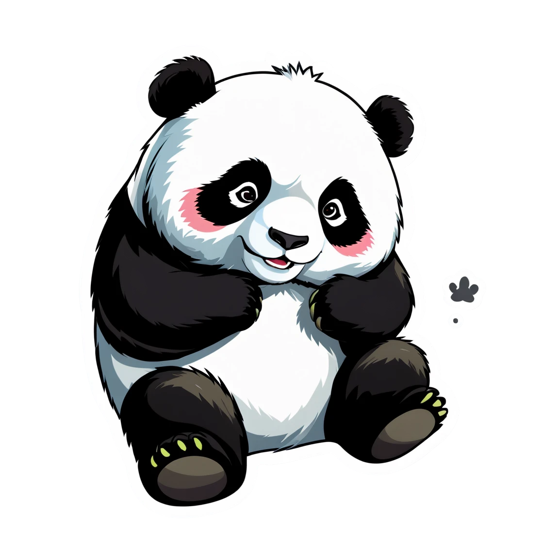 Panda realistic style, panda sticker