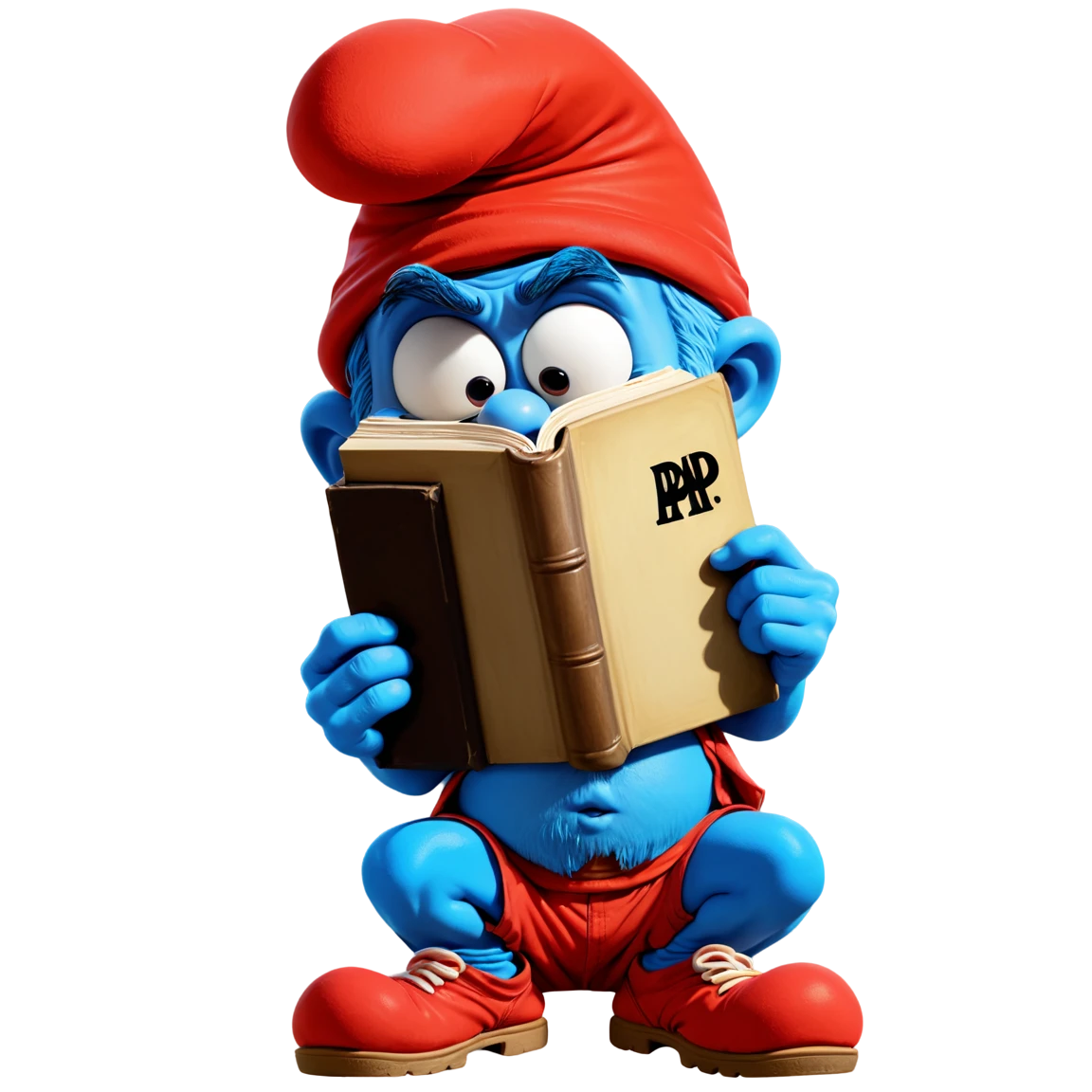 Papa Smurf holding a book, Papa Smurf sticker