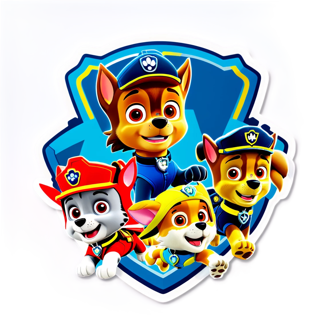 Paw Patrol sticker in vehicles