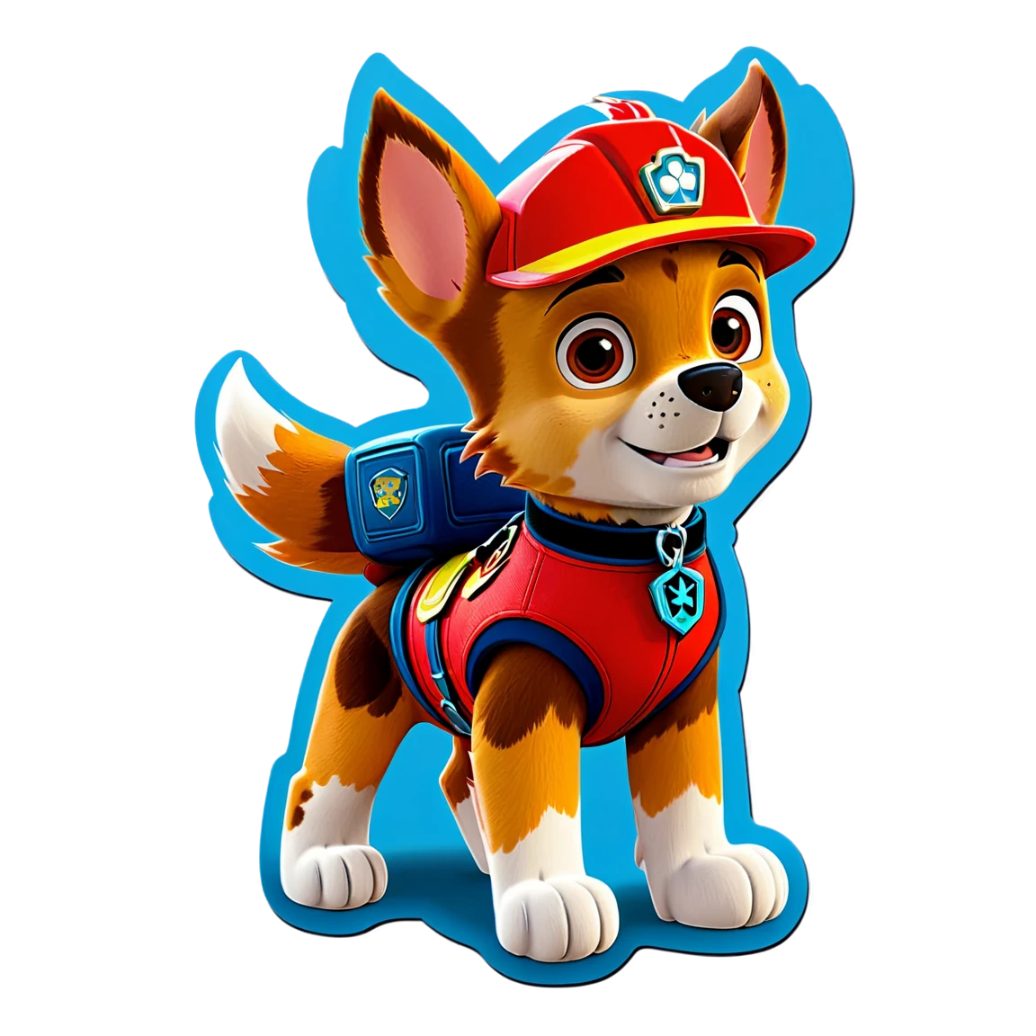 Paw Patrol sticker with Marshall