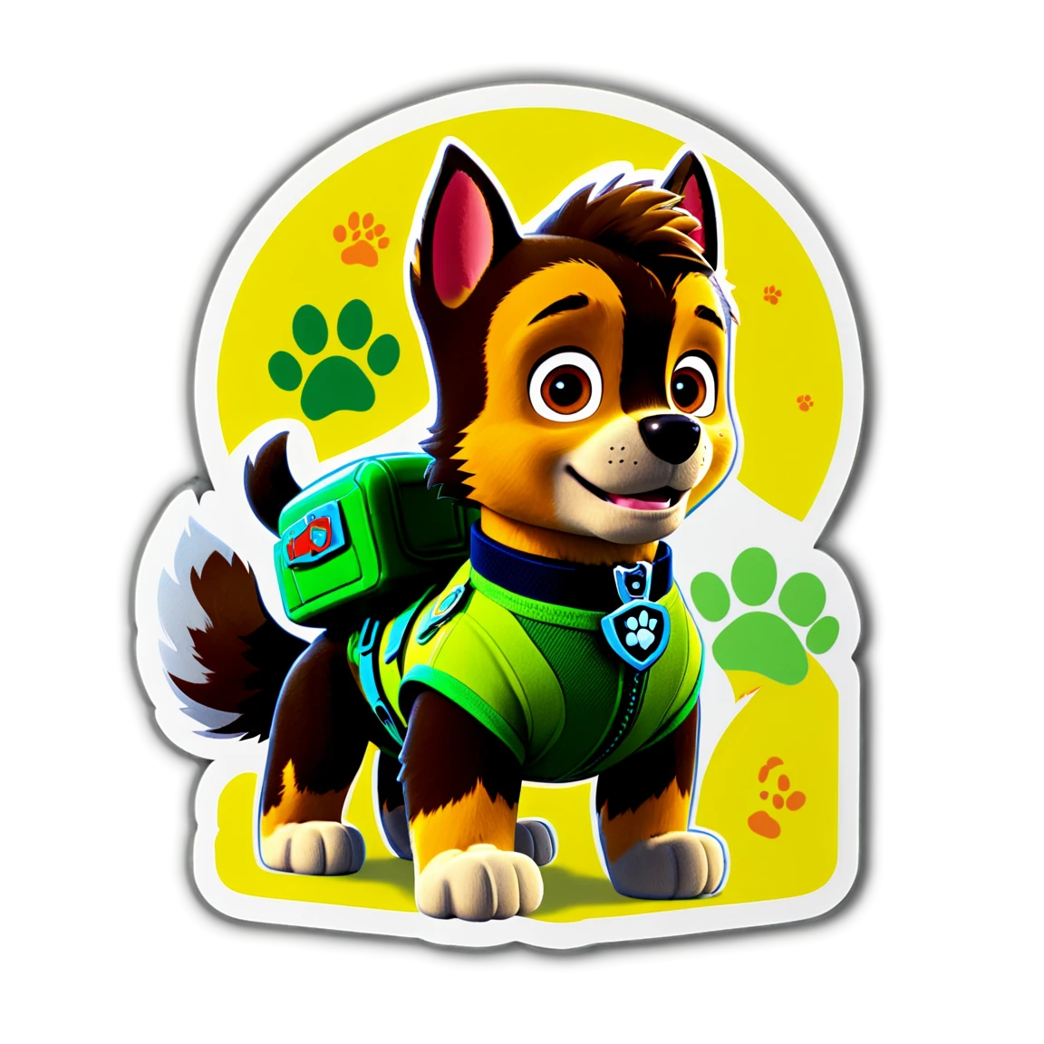 Paw Patrol sticker with Rocky